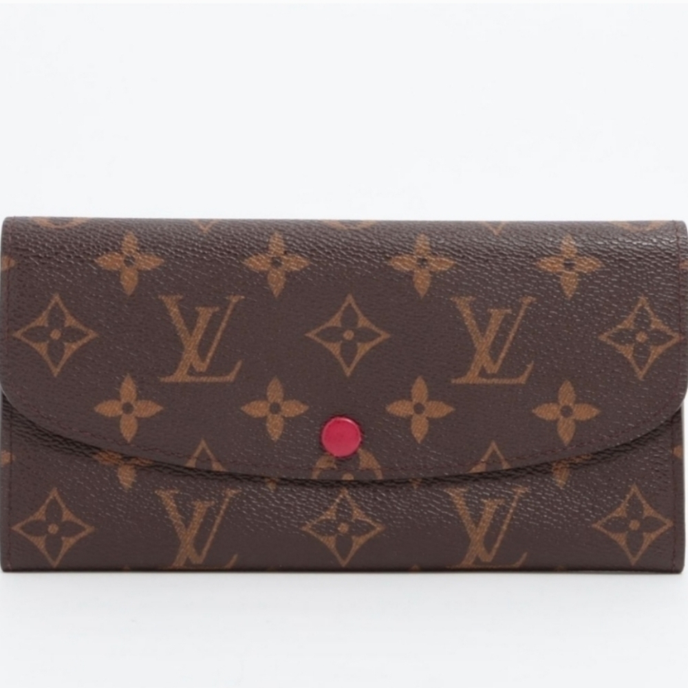 Authentic Louis Vuitton Monogram Portofeuille Emilie Long Wallets